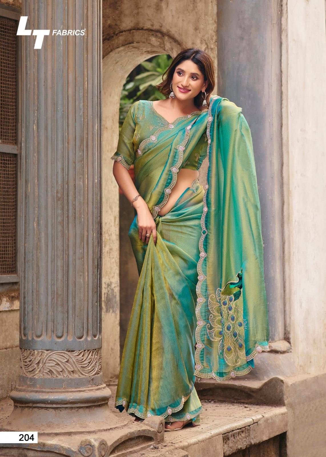 JIMMY VOL-02 By LT Fabrics 201 To 206 Series Indian Traditional Wear Collection Beautiful Stylish Fancy Colorful Party Wear FANCY Silk Sarees At Wholesale Price